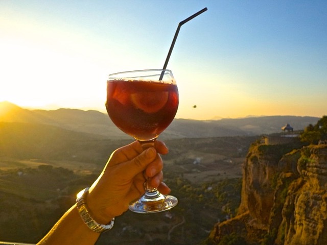 Sangría-sunset, Ronda. Photo© Karethe Linaae